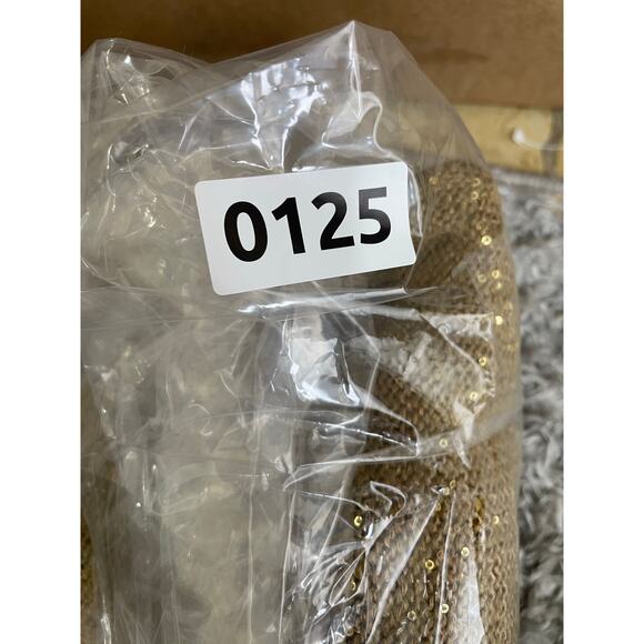 A.N.A. Womens Sweater Sz L Sequin Fairy Grunge Whimsigoth Boho Gold Metallic - Picture 10 of 10